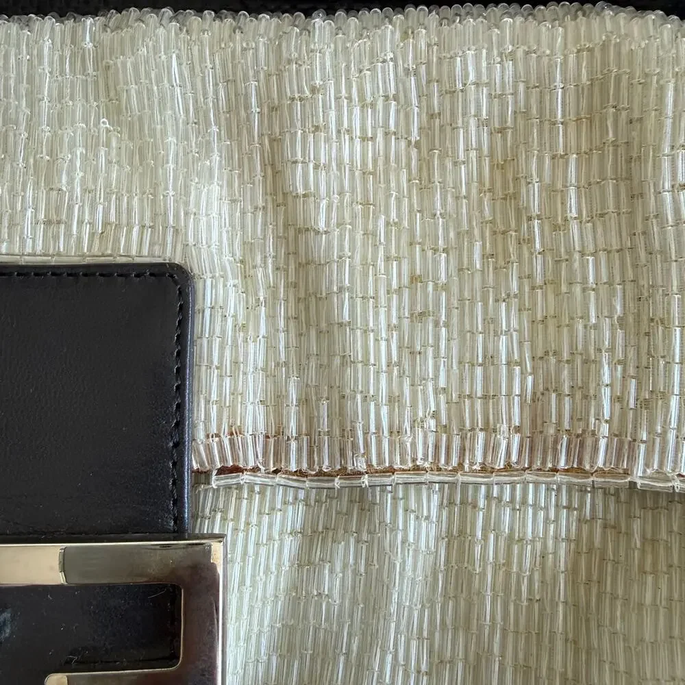 Vintage White Beaded Fendi Baguette Bag - Picture 6 of 13